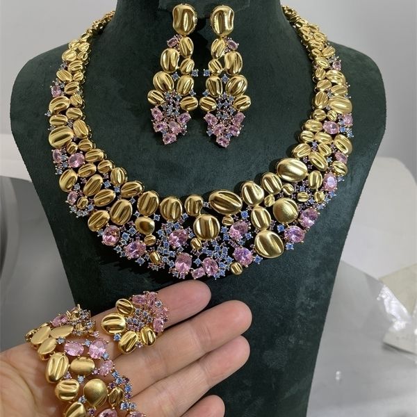 

wedding jewelry sets jankelly trendy fashion4 pcs luxury waterdrop indian for women party dubai bridal jewelry 221109, Slivery;golden