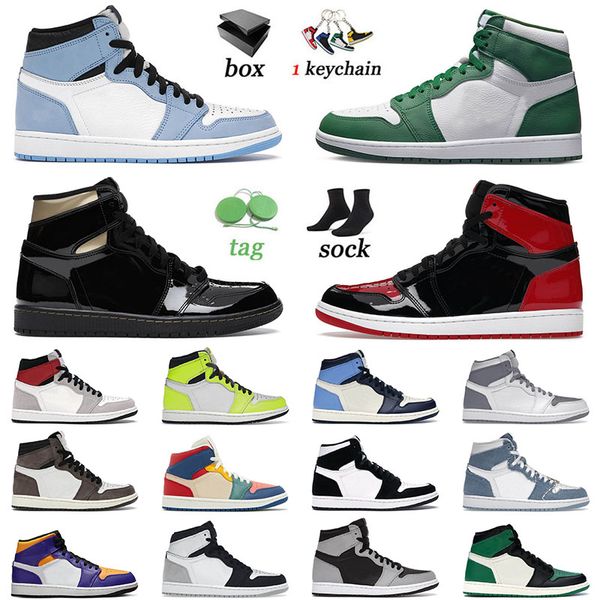 

jumpman men jorden1s basketball shoes university blue black gold gorge green jorda 1 1s grey fog denim sneakers sports trainers mens women s