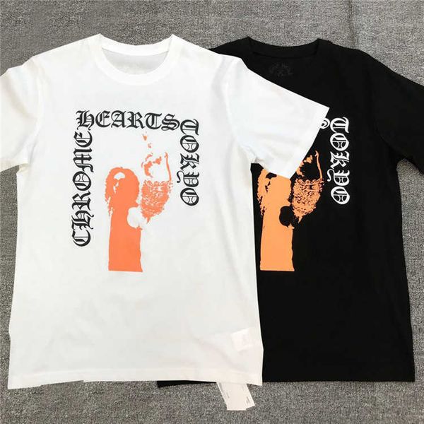 

factory hearts brand chiome ch sanskrit print limited scroll short sleeve t-shirt, White;black