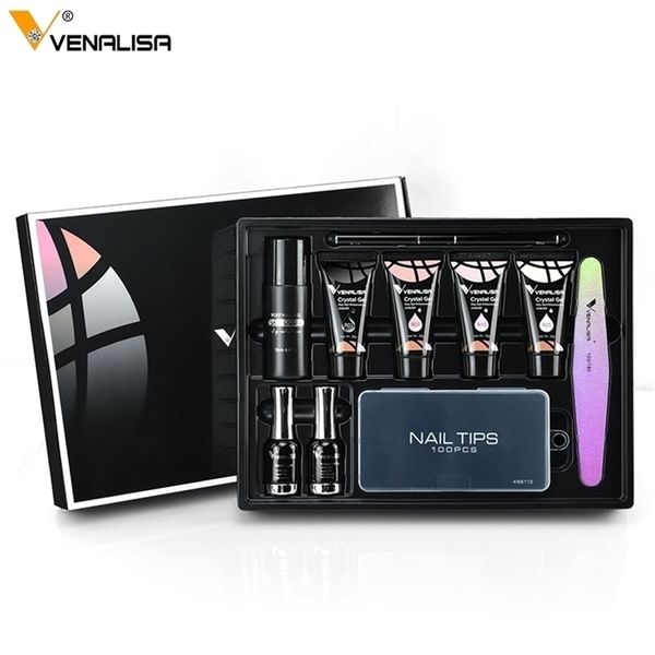 

nail polish venalisa crystal gel art 30g poly kit clear color lacquer varnish extension acrylic manicure 221109