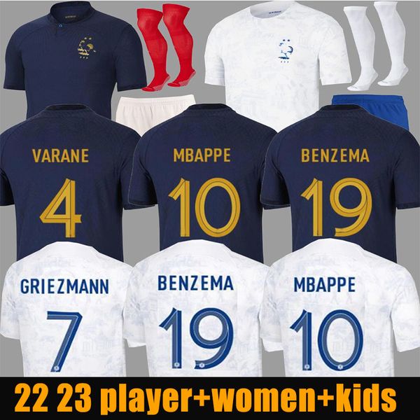 

2022 french benzema soccer jerseys maillots de mbappe griezmann pogba football shirts kante maillot foot kit shirt hommes enfants men, Black;yellow