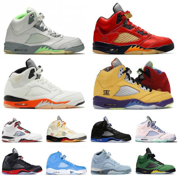 

jumpman mens basketballs shoes 5 men trainers mars for her easter raging bull sports 5s sneakers fire red racer blue green bean unc concord, Black