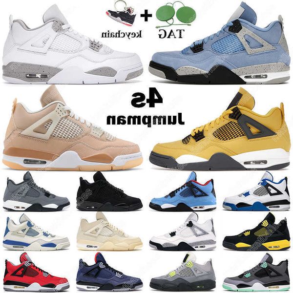 

men women basketball shoes 4s 4 shimmer red thunder desert moss taupe haze university blue white oreo black cat royalty mens