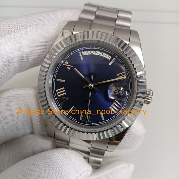 

with 13 style box men's watch mens date blue roman dial 40mm bracelet yellow gold men asia movement automatic mechanical watches, Slivery;golden