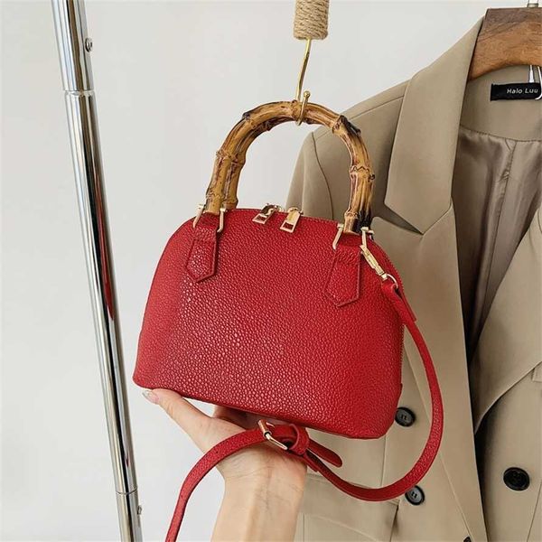 

bags minority design feeling style bamboo portable shell bag women's 2023 new summer messenger sling one shoulder purse