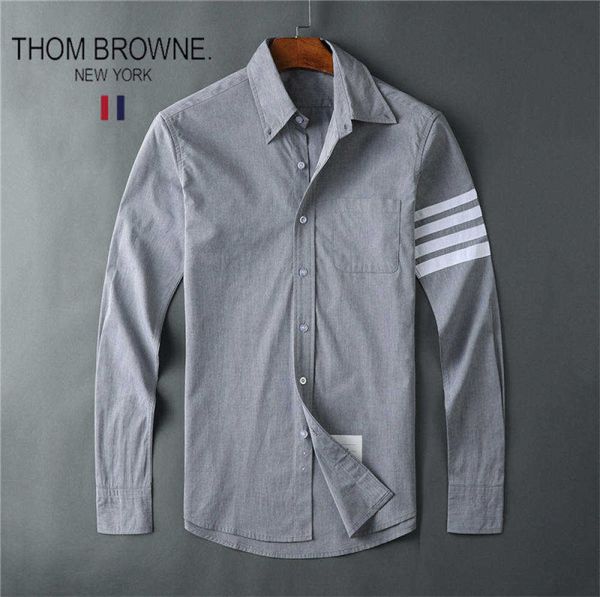 

luxury brand shirt thoms brownns designer shirts original quality men's long sleeved cardigan four-bar casual shirt long sleeves cotton, White;black