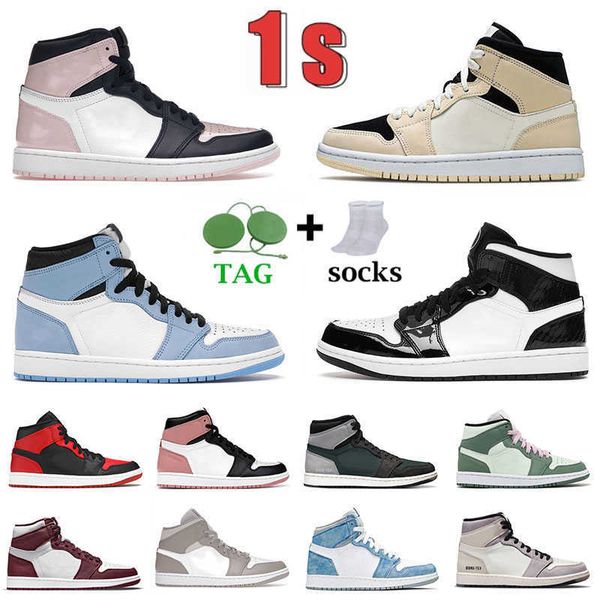 

2022 new arrival jumpman 1 1s basketball shoes for mens fragment high og dark mocha mid carbon fiber dutch green men women sports sneakers