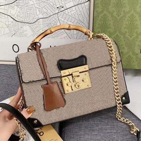 

7a 2023 new designer luxury bag fashion plaid brand ladies brown letter handbag shoulder bag messenger retro purse wallets handle square
