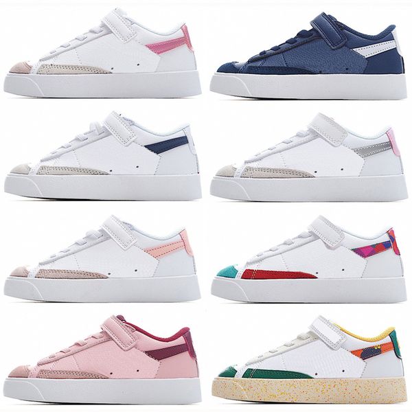 

blazer low 77 vntage kids running shoes white black white indigo multi color arctic punch pine green mens trainers platform youth boys girls