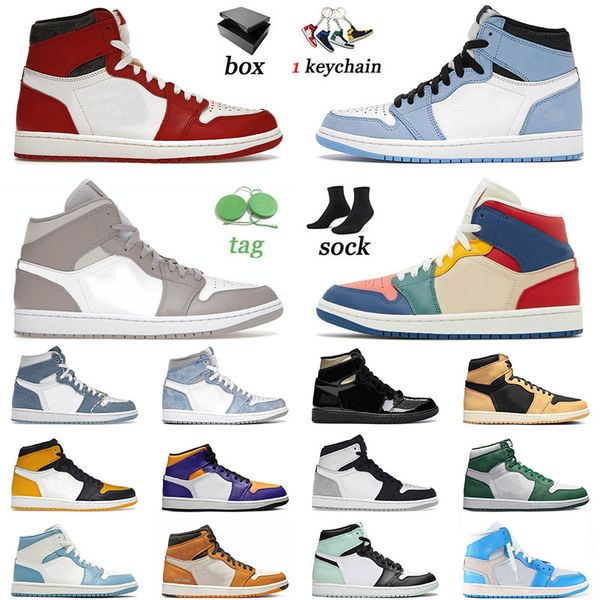 

with box 2023 mens basketball shoes jumpman university blue georgetown black patent men women jorden1s stealth j1 sneakers trainers size 12
