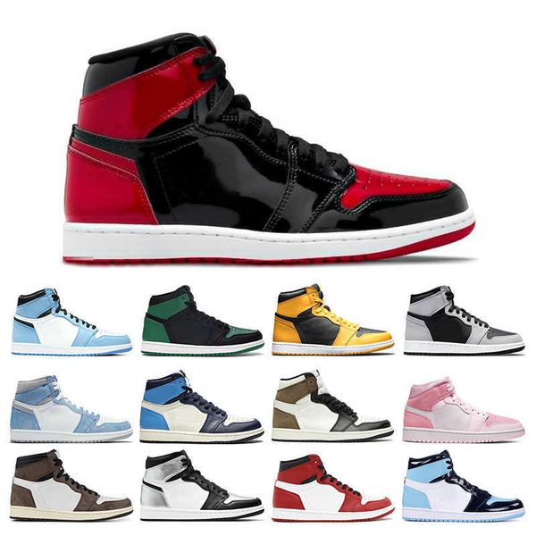 

men sneakers basketball running shoes 1s jumpman 1 retro cactus jack university blue hyper royal dark mocha bred patent shadow 2.0 digital