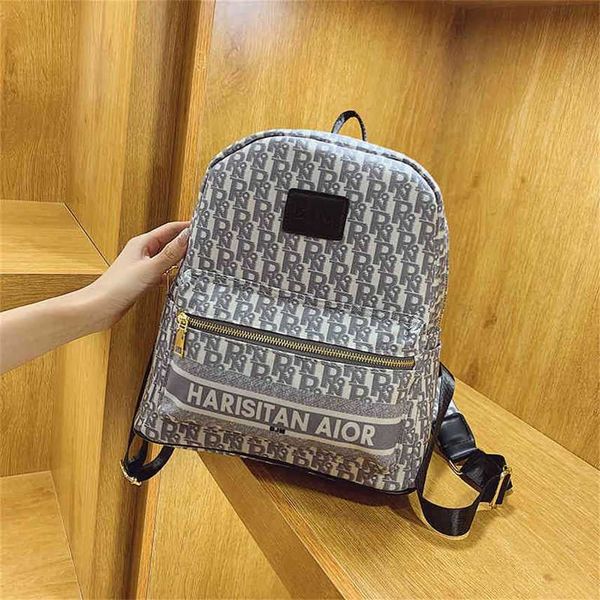 

versatile embroidered letters all over printed old canvas bag new small backpack purses sale