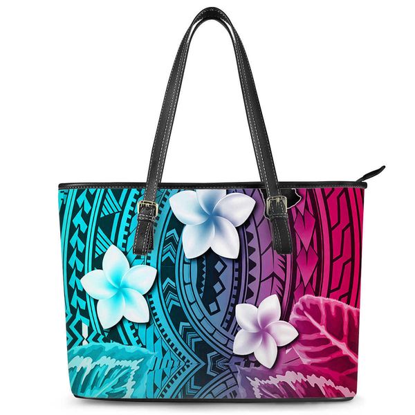

handbag straight lady polynesian flower handbag outdoor shoulder bag