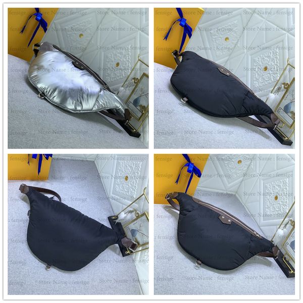 

maxis sliver nylon puffy waist bags winter ski econyl regenerated monograms crossbody bag m20971 m43644 m 44388 designer shoulder leather be