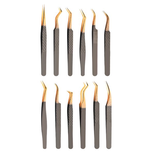 

stainless steel eyelash curler eye lash extension tweezers straight curved false eyelashes extension nippers