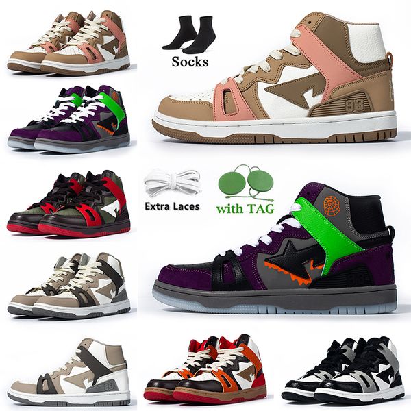 

sk8 high sta 93 shoes 2023 new women mens trainers oliver brown red orange light sand black grey halloween white pink green designer sneaker