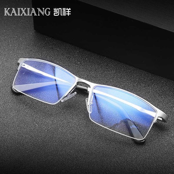 

sunglasses prescription sunglasses 2022 new anti blue light flat lens aluminum magnesium metal frame glasses for men's computer goggles, White;black