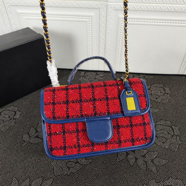 

22k vinatge womens messenger tweed quilted bags classic medium designer hand totes gold metal hardware matelasse chain crossbody shoulder ha