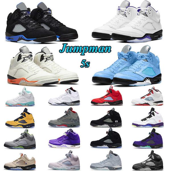 

jumpman 5 5s basketball shoes men women green bean white cement black metallic bluebird concord fire red mens trainer