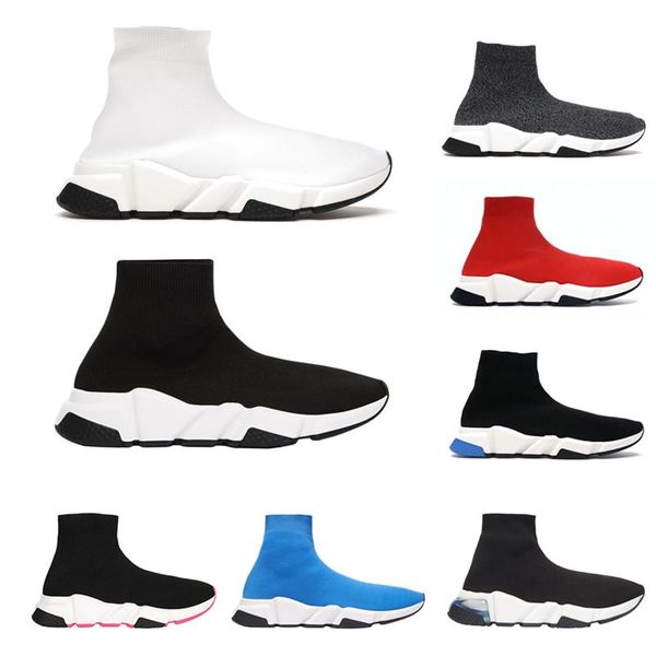 

sock shoes 2.0 trainers mid sneakers casual boots luxurys designer speed 1.0 runners stretch knit platform sol balencaigas''balenc, Black