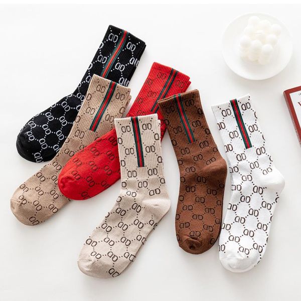 

mens designer sports socks womens socking luxe winter fashion mesh letter printed sock embroidery cotton man woman warm sock, Black;white