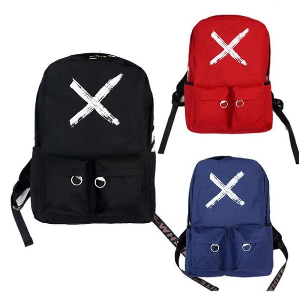 

backpack off hip hop fashion white street style shoulder bag travel school bags266n