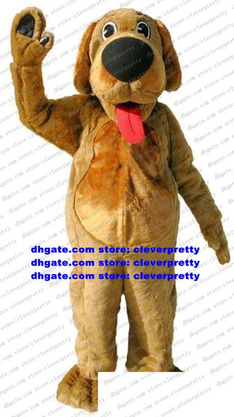 

brown golden retriever teddy dog mascot costume cocker spaniel dachshund labrador brand ideneity family gifts zx1579, Red;yellow