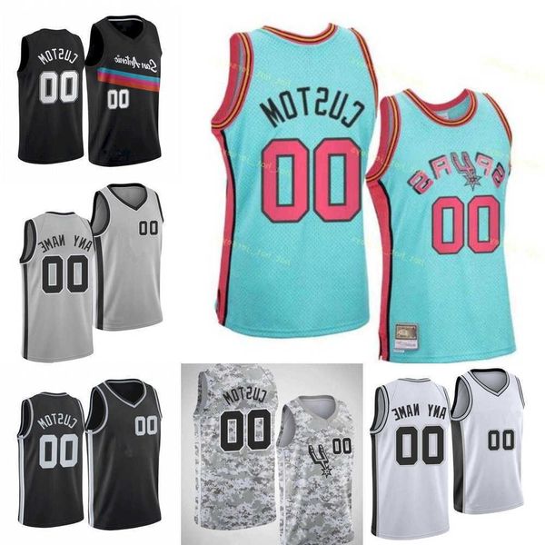 

basketball jerseys 75th custom men youth san antonio''spurs''tim 21 duncan''david 50 robinson tony 9 parker ma, Black;red
