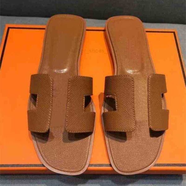 

herme orans ms slipper original h designer summer beach slide slippers crocodile skin leather flip flops heels ladies fashion designs, Black