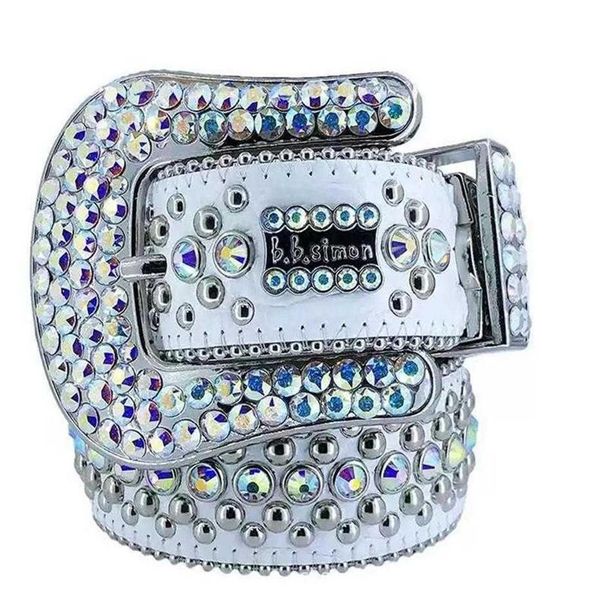 

fashion designer belts women mens bb simon rhinestone belt with bling rhinestones width 4 0cm waistband260o292b upx, Silver