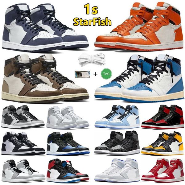 

1 bred patent 1s mens basketball shoes university blue shadow 2.0 starfish stealth rebellionaire midnight navy newstalgia men women trainers