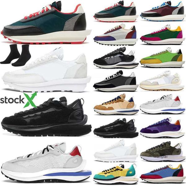

2023 2022 waffle vaporwaffle running shoes mens pegasus fragment ldwaffle ld pure platinum black white gum royal fuchsia men women trainers