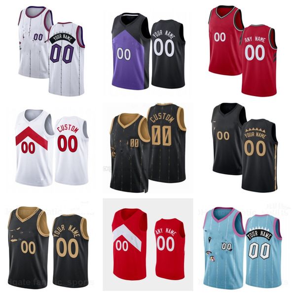 

mens womens youth custom 23 fred vanvleet 43 pascal siakam 3 og anunoby 33 gary trent jr. 4 scottie barnes basketball jerseys, Black;red