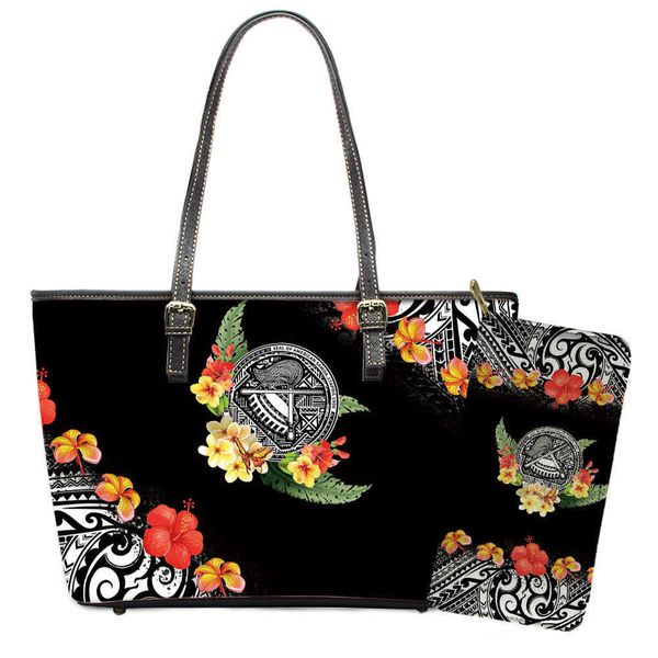 

wallet handbag card texture two piece hawaiian style turtle fusang flower travel bag