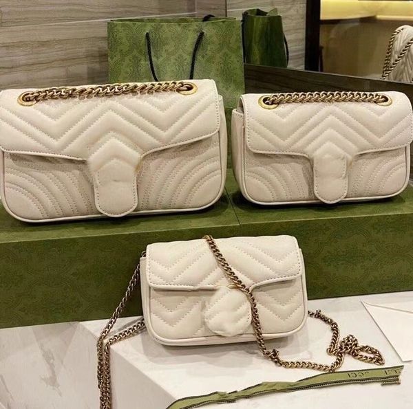 

5 colors marmont women shoulder bag silver chain bag crossbody pure color handbag crossbody messenger tote bag purse wallets box