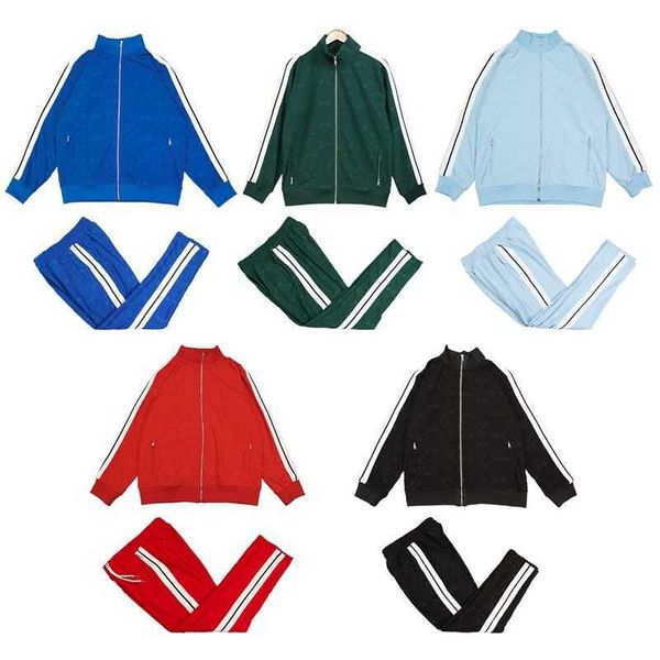 

palms/angels velvet side stripe loose casual sports men's and autumn and jackets, Black;brown