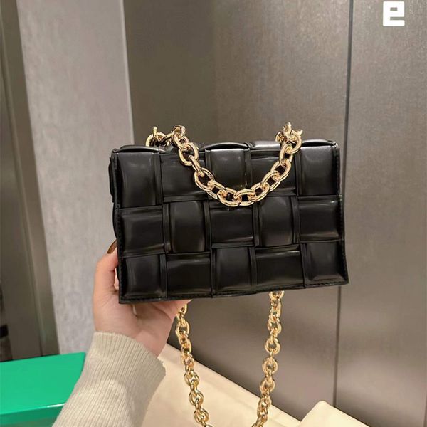 

fashion chain bag designer leather braided single shoulder crossbody bag luxury square handbag