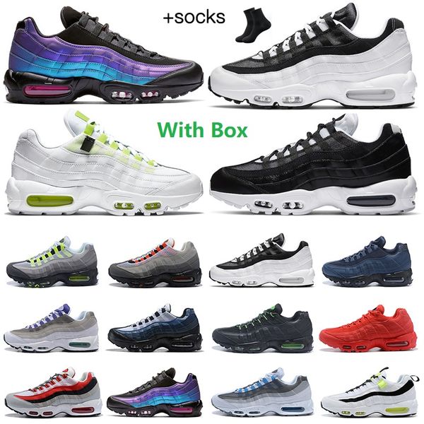

og 95 neon running shoes men women 95s triple black white crystal blue solar red smoke grey matte olive running club mens trainers outdoor s