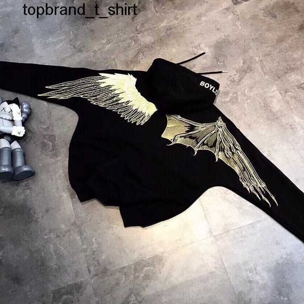 

men's hoodies sweatshirts designer winter new fashion brand boys embroidery men's women's large loose sweater streetwear hood, Black