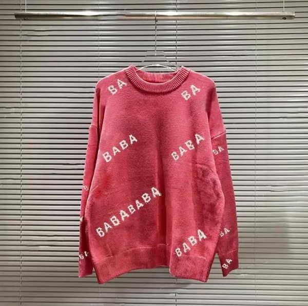 

sweaters retro classic luxury quality designer sweaters letters pullover female hoodie long sleeve active sweatshirt knitted sweater outwear, White;black