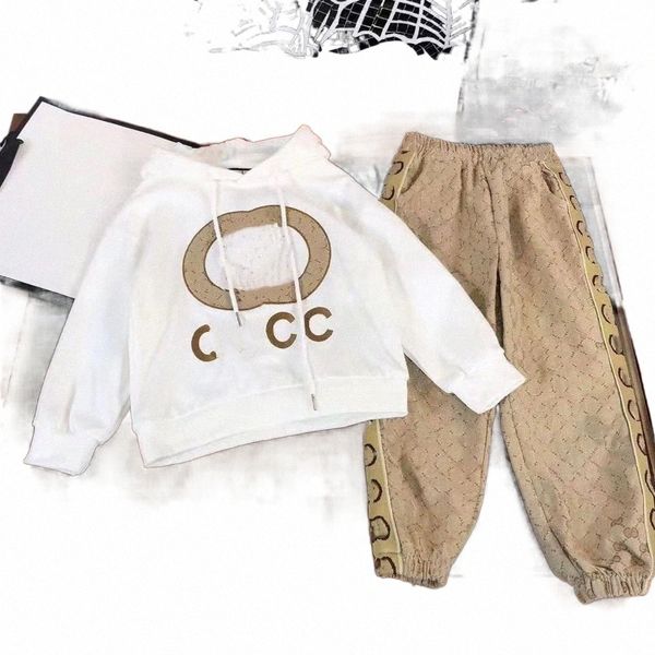 

sell kids hoodie sweater set classic style 2-12 years winter villus boys girls sports suit baby infant short sleeve clothes, White