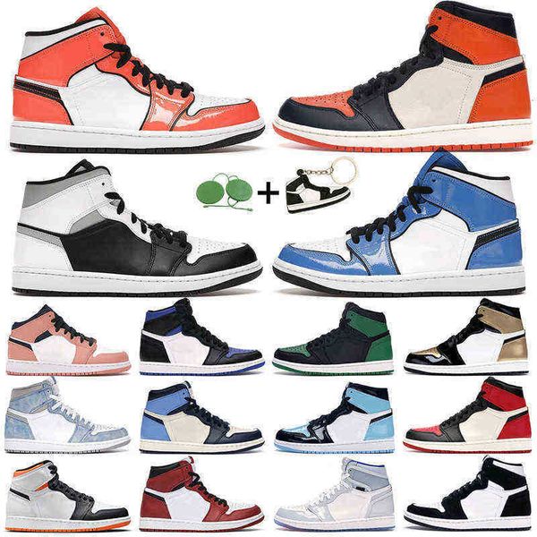 

men women outdoor shoes 1s high og 1 electro ge shadow 2.0 hyper royal chicago light banned mid toe mens trainers sports sneakers, Black