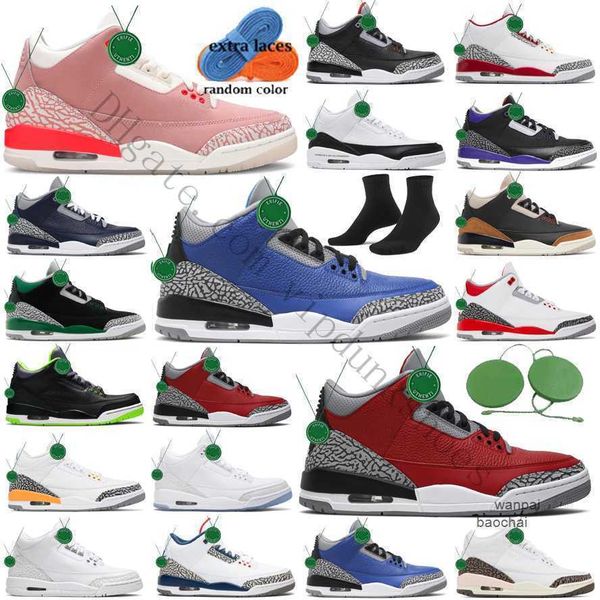 

2023 man basketball shoes jumpman 3 jordens 3s off unc men black cement racer blue fire red court purple cool grey unc laser orange pure