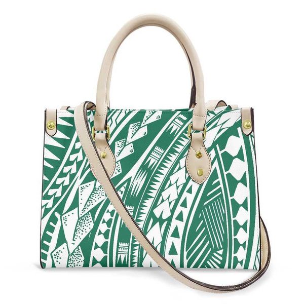 

hand printed hand shoulder polynesian women's messenger leather pu bag