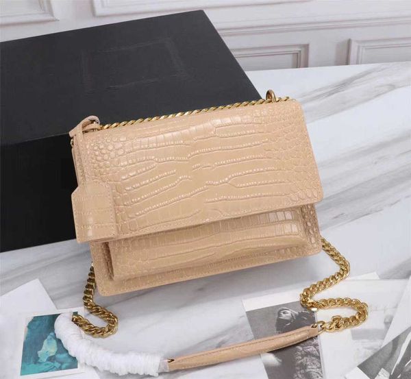 

luxurys fashion crocodile pattern bag woman messenger bags shoulder vintage ladies crossbody handbag handbags female tote size 22cm 442906