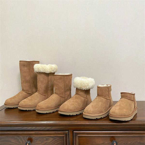 

fur wool winter snow boots men ankle boot fashion women cotton shoes super mini short booties snowboots woman winter botas, Black