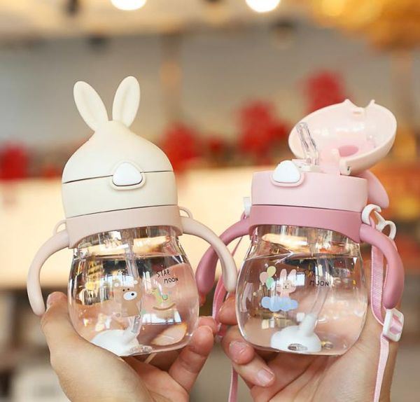 

sponge brush 270ml cute baby bottle newborn children learn feeding drinking nursing bottle kids juice water training cup 823 2306837