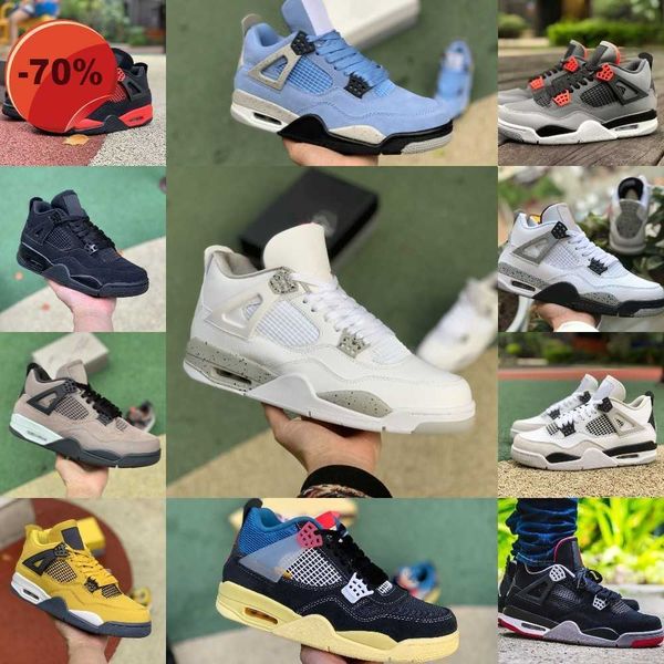 

designer infrared 4 4s basketball shoes jumpman mens women university blue military black cement cat cavs white oreo lightning bred red