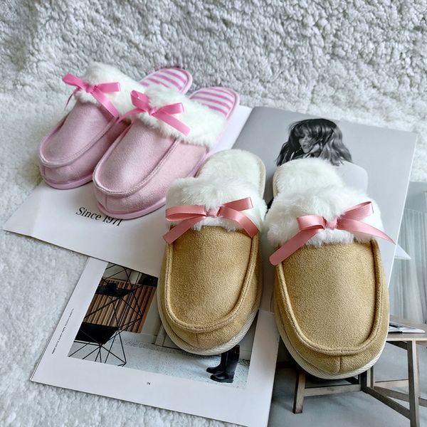 

wholesale demand products home slippers faux fur custom logo indoor thick sole cartoon slippers, Black