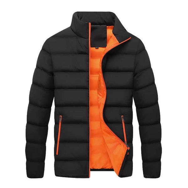 

fleece mens coats casual windbreaker quilted jackets winter man parka men autumn warm outwear brand slimmen plus size ulp2, Black